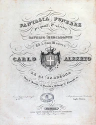 Frontispiece for Fantasia Funebre, orchestral work by Mercadante