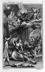 Frontispiece of The Poetics by the Greek philosopher Aristotle (384-322 BC). 17th century