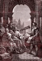 Galileo Shows the First Telescope to the Doge of Venice (engraving)