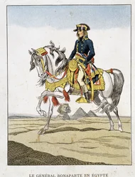 General Bonaparte in Egypt, a Portrait Riding in Front of the Pyramids and the Sphinx
