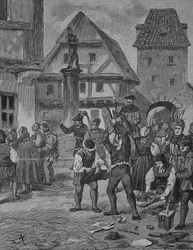 German Peasants War: The Farmers in Berken Mistreat the Jews