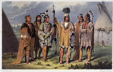 Group of Six Indian Chiefs - in 