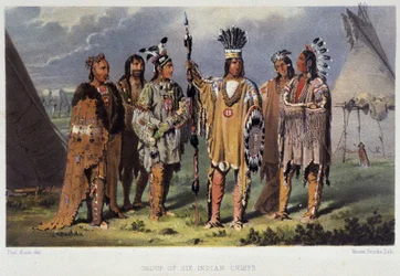 Group of Six Indian Chiefs - in 