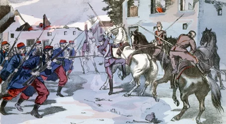 Hand-to-Hand Fighting at Epernay, France between German and French Forces