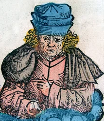 Herodotus, Greek historian - woodcut from the Nuremberg Chronicle