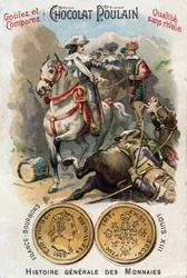 History of France: War of the Succession of Mantua (1628-1631) during the Thirty-Year War. The battle of the Pas de Suze (Susa) representing King Louis XIII (1601-1643) and Cardinal Richelieu (Armand Jean du Plessis)