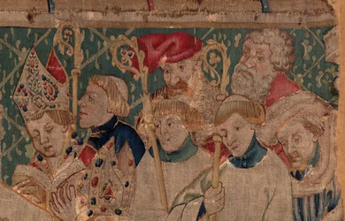 History of Saint Piat and Saint Eleuthère, Scene 10: Saint Eleuthère is sacred as bishop (detail)