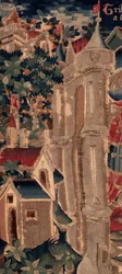 History of Saint Piat and Saint Eleutherius, Scene 14: The Plague is Quashing the City of Tournai (detail)