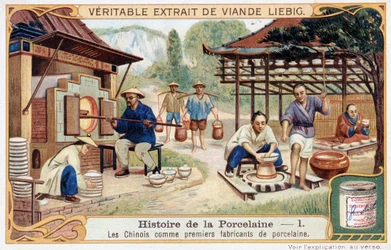 History of porcelain: the Chinese as the first manufacturers of porcelain - Liebig chromolithography