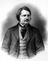 Honore de Balzac (1799-1850) French Novelist, c. 1840 (engraving)
