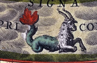 Horoscope: sign of the zodiac, Capricorn. 16th century engraving