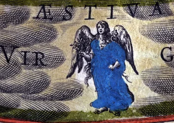 Horoscope: sign of the zodiac, Virgo. 16th century engraving.