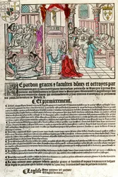 Hospital in the 16th century: Letter of indulgence