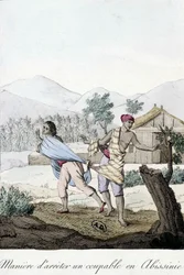 How to Arrest a Culprit in Abyssinia - Engraving