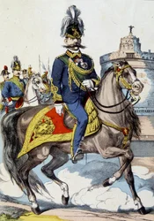 Humbert I on horseback, King of Italy
