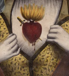 Immaculate Heart of Mary (Detail) - 19th century engraving