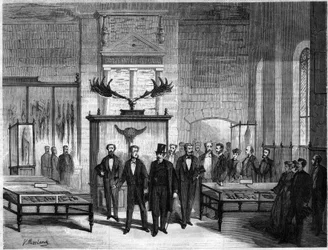Inauguration of the Musee Gallo Romain at the Chateau Saint Germain en Laye by Napoleon III (Charles Louis Napoleon Bonaparte)