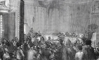 Internal View of the Correctional Police, 6th Chamber in Paris in the 19th Century