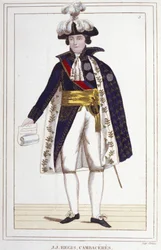 Portrait of Jean Jacques Régis de Cambacérès, French Lawyer and Politician (engraving from 1830)
