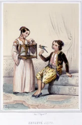 Jewish Children of Algeria in the Second Half of the 19th Century.