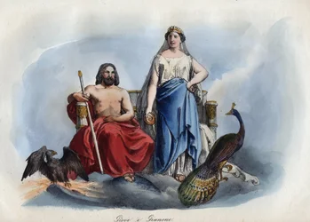 Jupiter and Juno - engraving from “Usi e Costumi di Tutti i Popoli dell