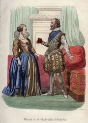 King Henry IV of France and his Mistress Gabrielle d