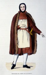 Knight of the Order of Calatrava. A group of religious and knights defended the city of Calatrava in Spain against the Castilians in 1145 and 1158. The order was attached to the Crown of Spain in 1523 with the king as grand master.