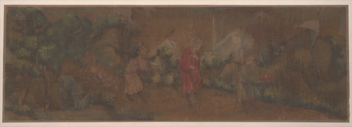 Landscape Painting of Figure in Woodland Setting