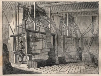 Silk weaving - Engraving In La Science francaise