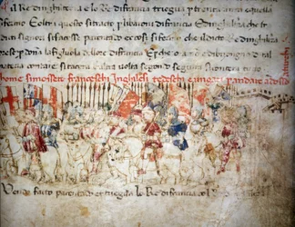 League of French, English, Germans and Hungarians against the Turks in 1391 (in 