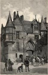 The Hotel de Sens in Paris in the IV arrondissement at the time of Margaret of France - Exterior view of the Hotel de Sens in Paris at the time of Margaret of France