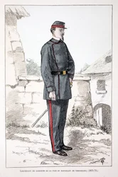 Lieutenant of Peace Guardians of the Versailles Battalion (1871-1873). Illustration from the book 