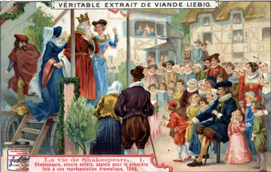 Life of Shakespeare: Child Shakespeare attended for the first time a dramatic performance