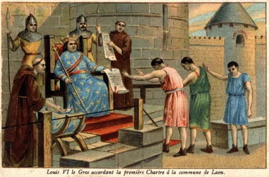 Louis VI granted the first Charter to the commune of Laon in 1128.