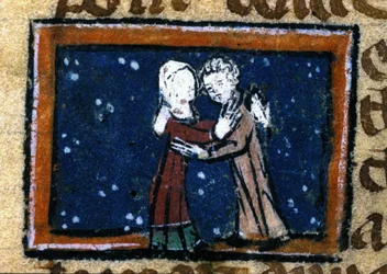 Love Scene from a 13th Century French Manuscript
