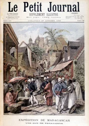 Madagascar Expedition: a street in Tananarive - in Le Petite Journal of 27/11/1895