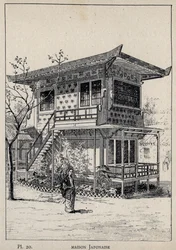 Japanese House - engraving of 1889 in 
