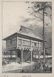 Slavic House - engraving of 1889 in 