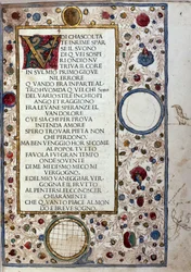 Manuscript page of Il Canzoniere by Francesco Petrarca (Petrarca) (1304-1374) 1493