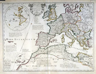 Map of Europe. Early 17th century.