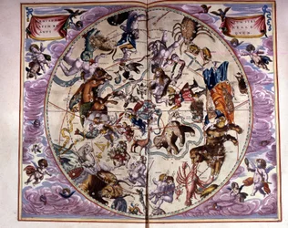 Map of the Sky and Signs of the Zodiac - Facsimile of an Ancient Composition Representing the Constellations of the Northern Sky, according to the 