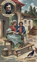 Margot opera comic of 1857 by Antoine Louis Clapisson. Chromo of the late 19th century.