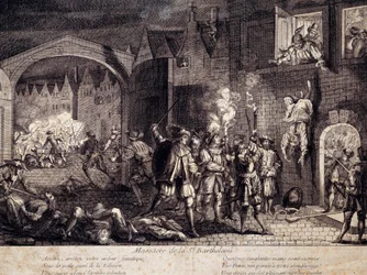 Massacre of Saint Barthelemy in Paris on the night of 24 August 1572