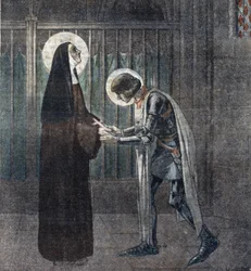 Meeting of Joan of Arc and Colette de Corbie at Moulins