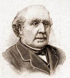 Members of the Academy Francaise in 1895: portrait of Albert, Duke of Broglie, French historian and politician.