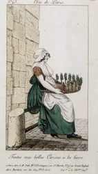 Merchant of cherries - in Cris de Paris, early 19th century