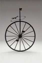 Monocycle with Wooden Wheels from 1870