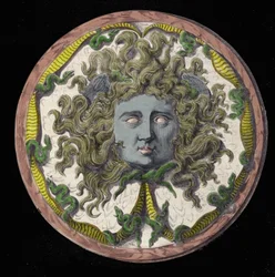 Mythology: representation of the Medusa, one of the three Gorgons
