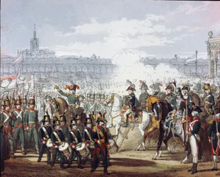 Napoleon Bonaparte (1769-1821) Reviews the Lombard and Cispadan Legion of the Militia on 09/07/1797
