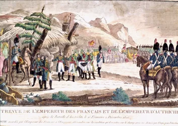 Napoleonic War: Napoleon I Meets Emperor Francois II After the Battle of Austerlitz on 2/12/1805